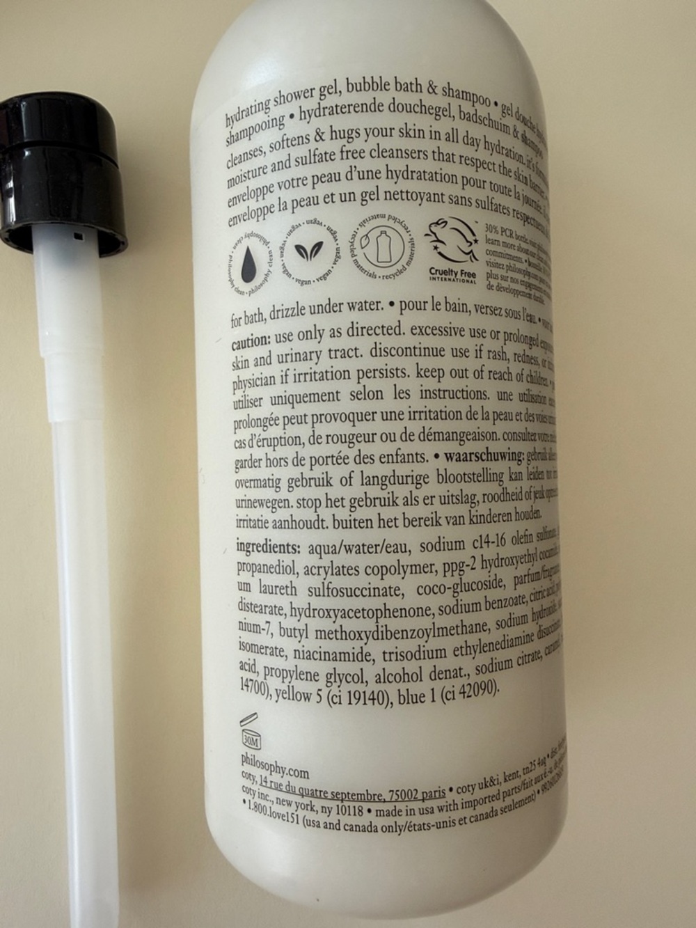 Philosophy Fresh Cream Hydrating Shower Gel, 32 oz. With Pump - Picture 5 of 7